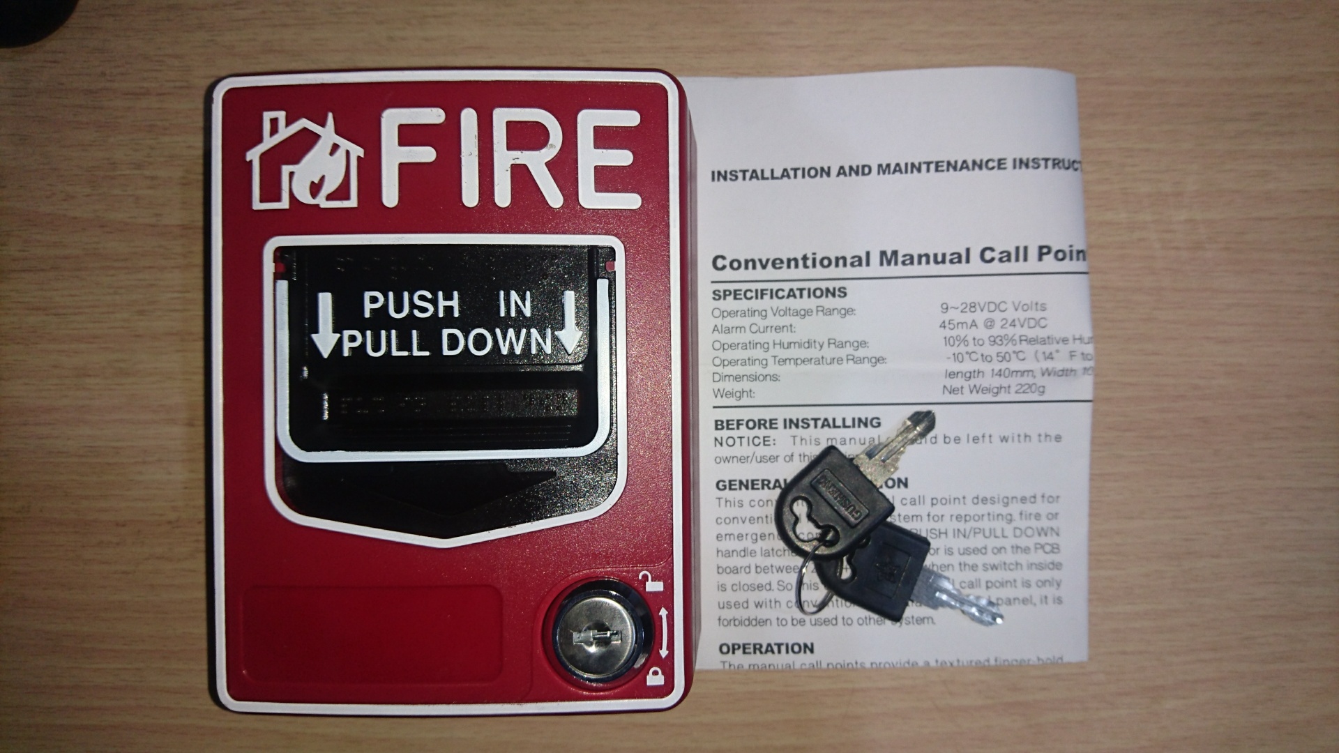 Manual Pull Station 24v (Conventional) Goal Team Trading